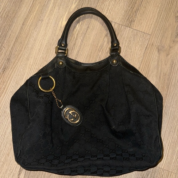 Authentic rare vintage canvas monogram Gucci bag - Picture 2 of 6